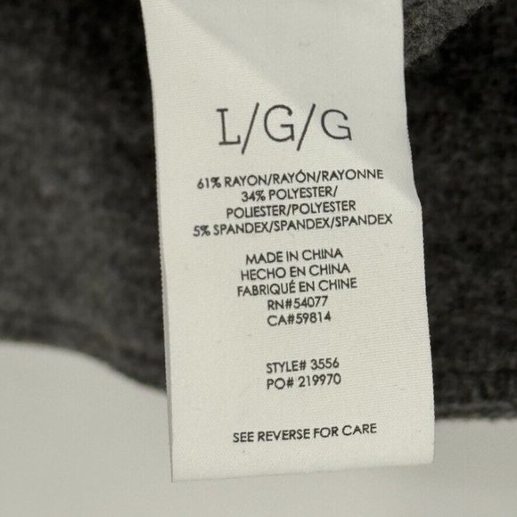 CAbi 3556 Gray Rebel moto Zip Up Ponte Knit Jacket womens size Large - Picture 9 of 10